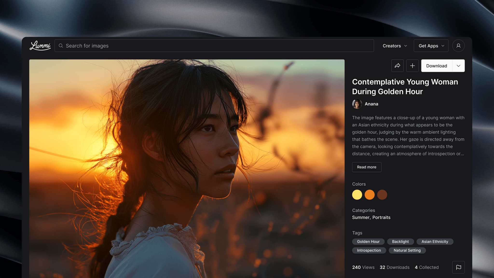 The Lummi image detail experience