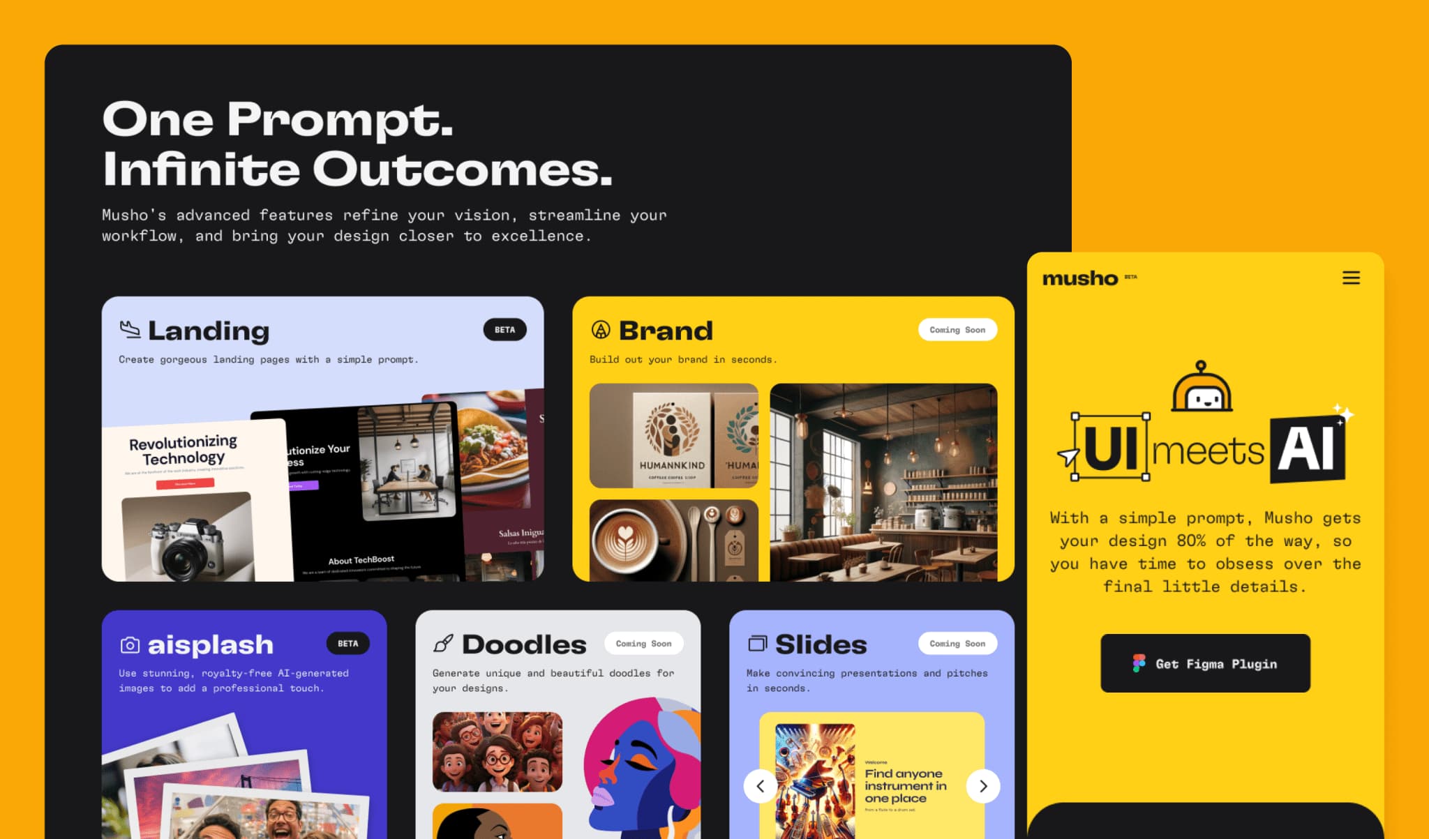 Image showing the UI for Musho's website